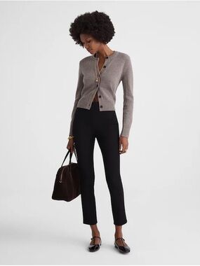 Madewell High-Rise Slim Crop Pants Black Tailored Ankle Work Pant NY257